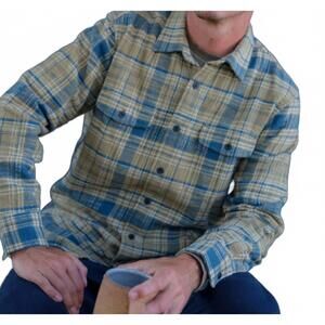 NEW GRAYERS vintage slub twill shirt in olive pine